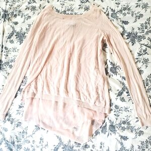 Pastel pink Express long sleeves top size XS